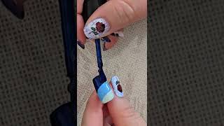 Layered blue nails
