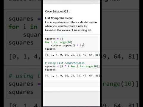 What is List Comprehension? #shorts  #coding #pythonlearning #trending #python