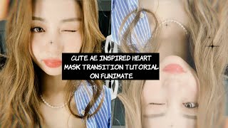 Cute AE inspired heart mask transition tutorial on Funimate screenshot 1