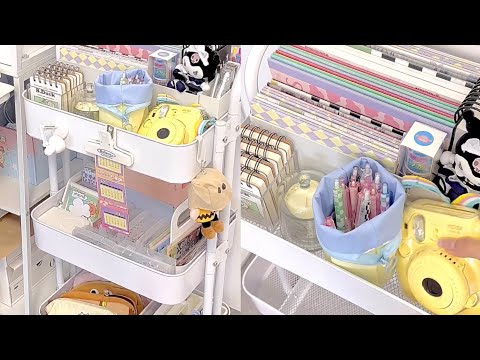 PRODUCTIVE VLOG ☁️💚: tidy up the shelves of stationery and books