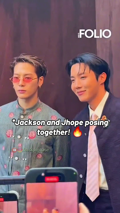 Jhope & Jackson at the Louis Vuitton fashion show in Paris!😍 #bts