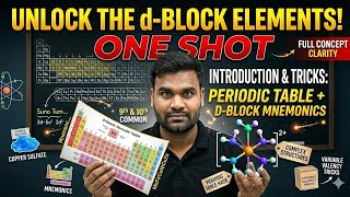 d and f Block Elements Class 12 One Shot | Introduction & Trick to Memorize d-Block Ratta Marna Band