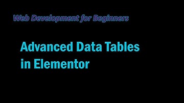 Advanced Data Tables in Elementor