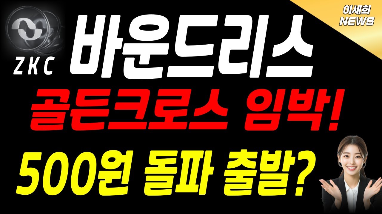 바운드리스, ZKC 골든크로스 임박! 500원 돌파 출발?