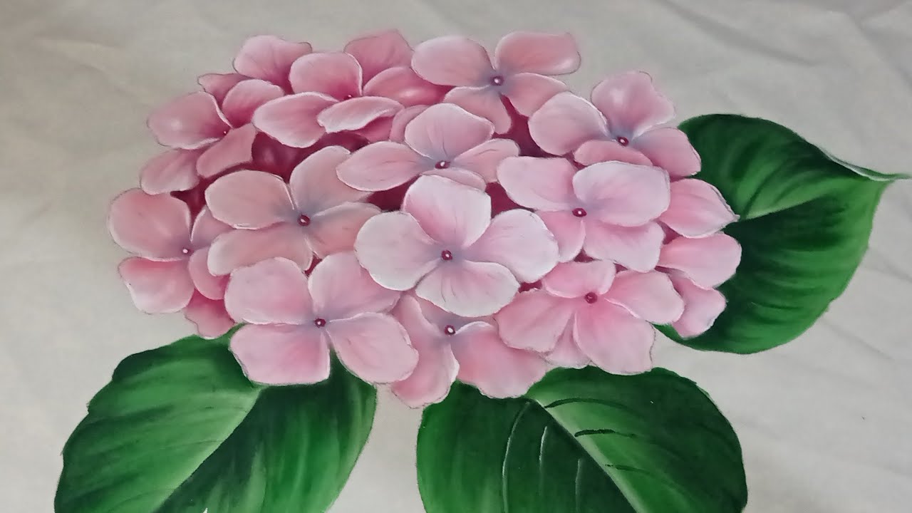 Como pintar hortênsia com muita facilidade passo a passo @SimoneMoraesPINCELQUEBRILHA