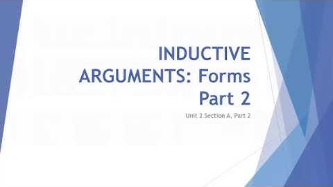 Inductive Argument Forms Part 2
