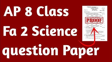 AP 8th class fa2 science question paper🥳( previous paper)