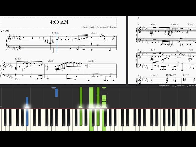 4:00 A.M. by Taeko Onuki -- Piano Arrangement and Sheet Music