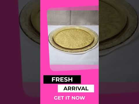 Vintage Federal Madrid Depression Glass Cake Plate 11.5'' by Tony Elliott