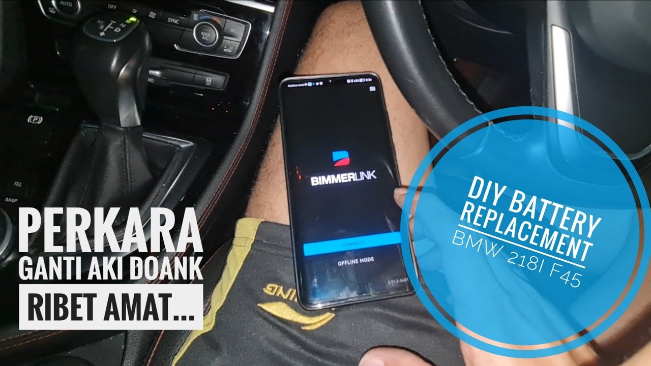 DIY battery replacement and registration BMW 218i F45 - YouTube