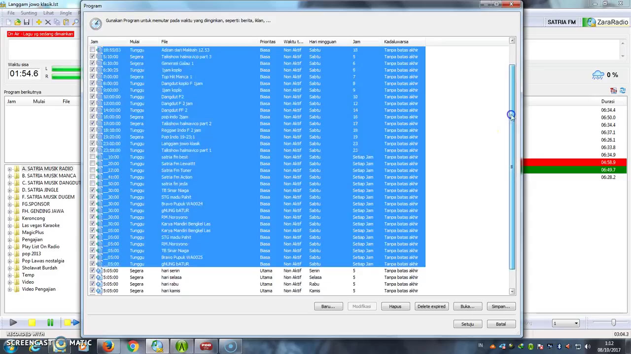 Cara Setting Zararadio #scedule event finish