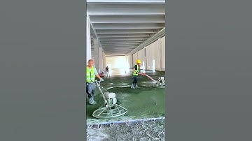 Satisfying Concrete Grinding! Watch the Power Trowel Smooth This Cement Floor Like Magic 🔥🛠