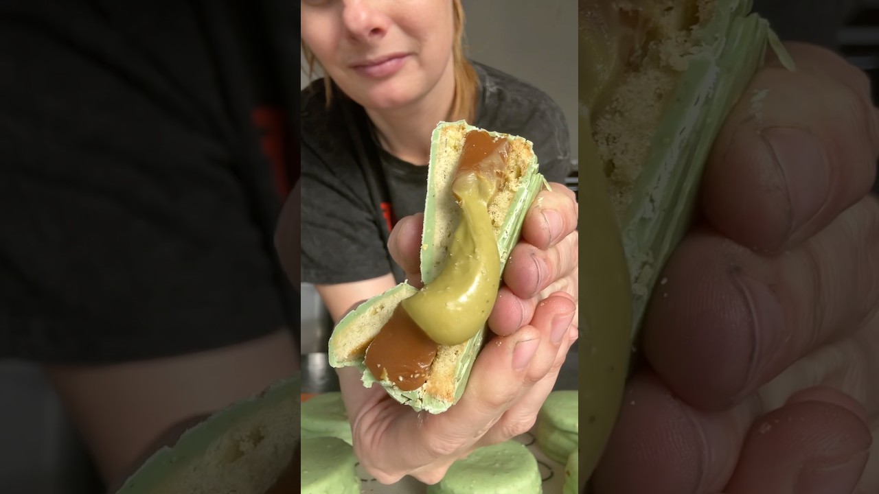 Alfajor viral de pistacho