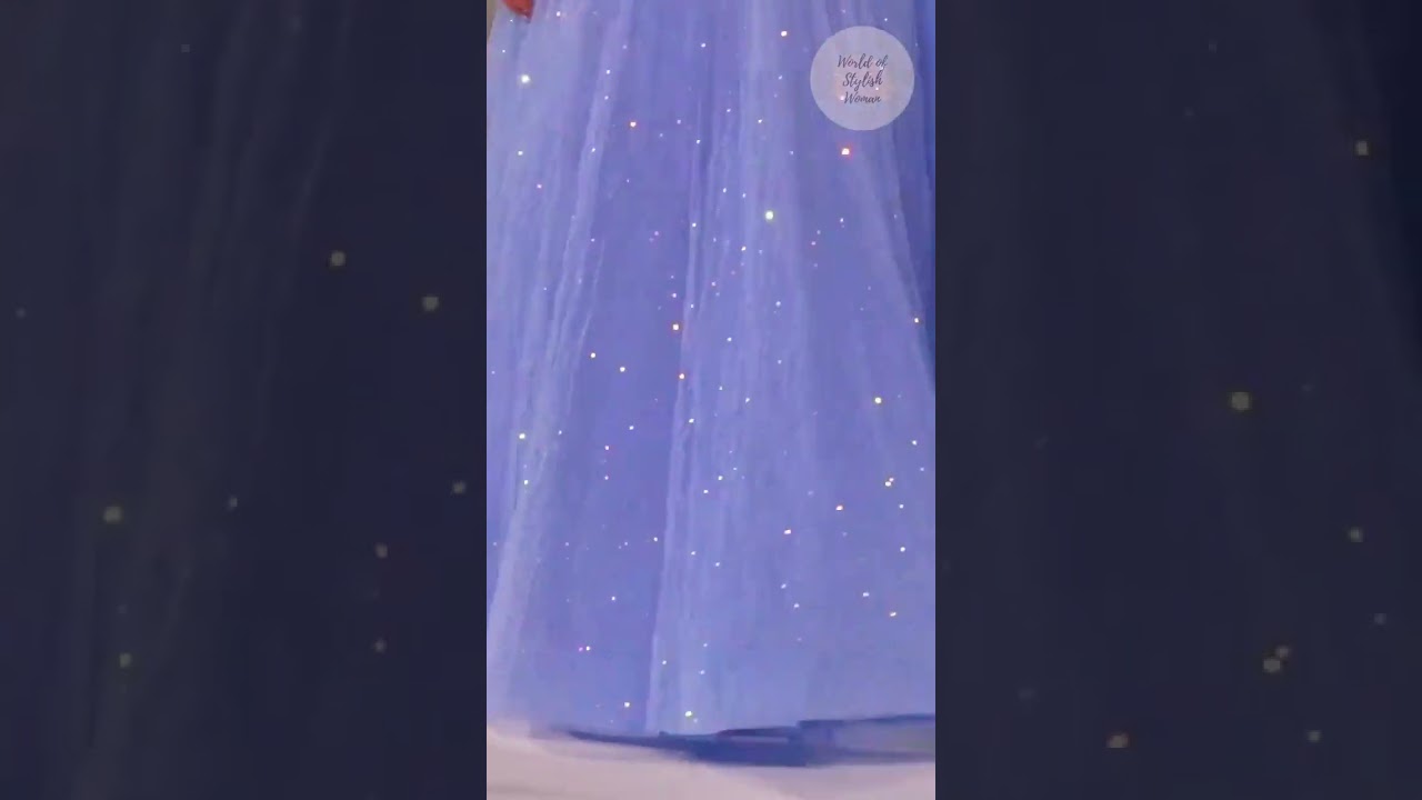 Blue slip A- line prom dress 😍🥰❤️