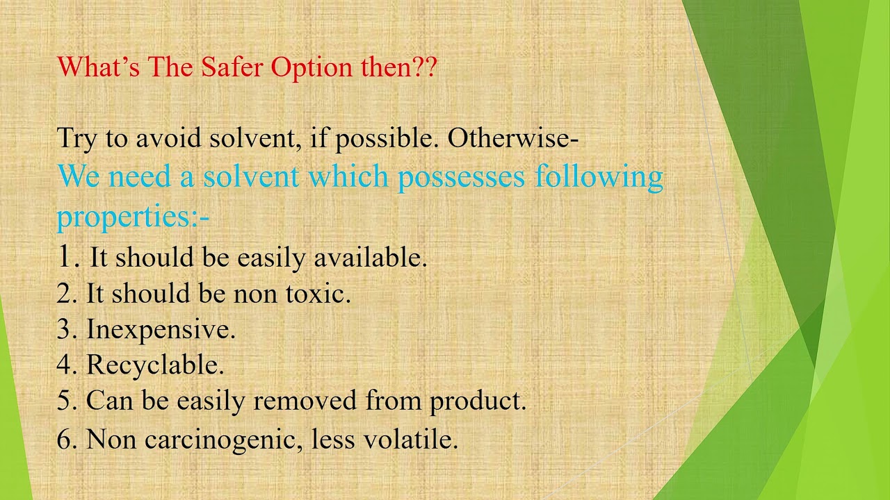 Safer Solvents And Auxiliaries Principle Of Green Chemistry YouTube safer-solvents-and-auxiliaries-principle-of-green-chemistry-youtube