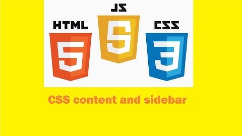 css content layout and sidebar