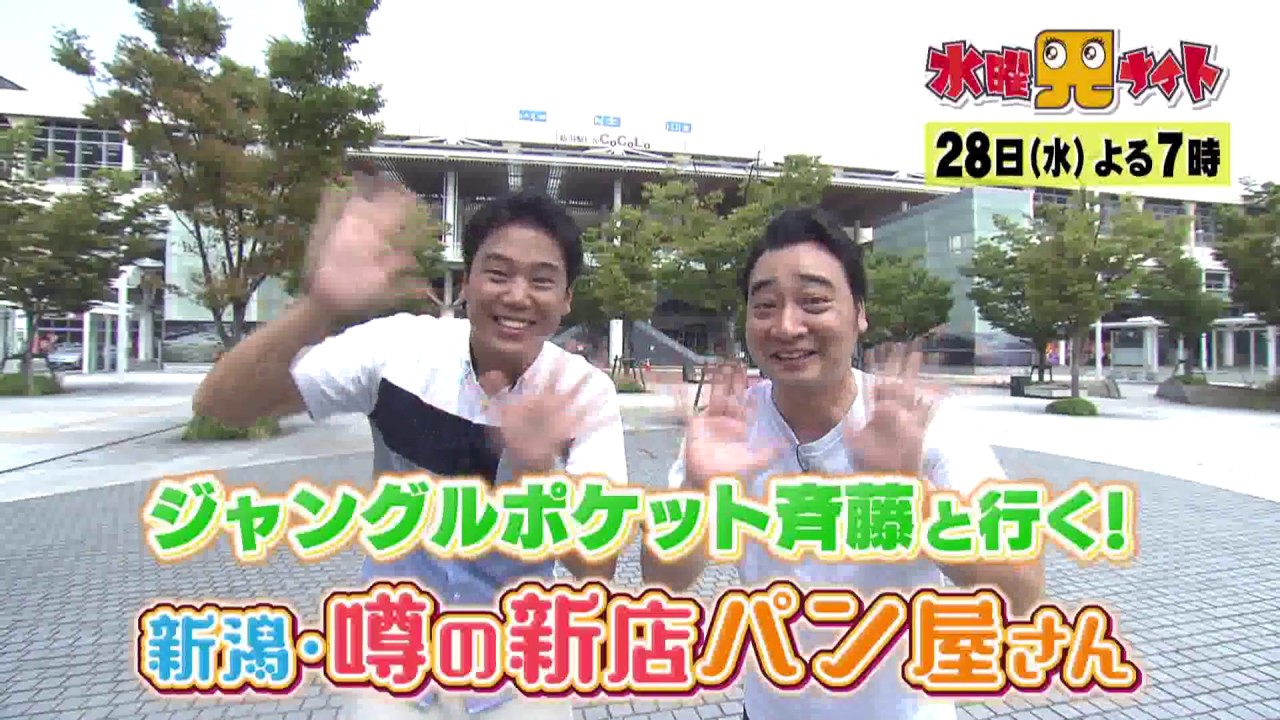 水曜見ナイト8月28日「ジャングルポケット・斉藤慎二と行く！新潟