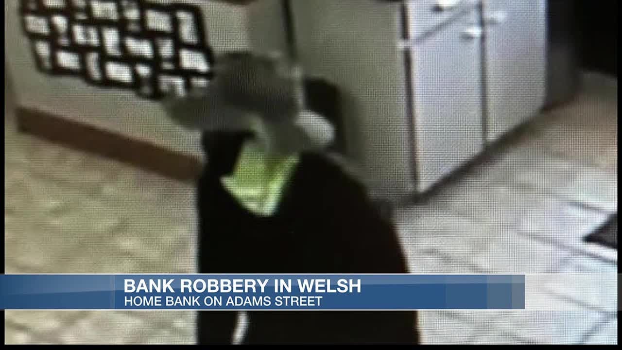 Bank robbery suspect wanted in Welsh - YouTube
