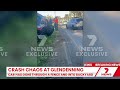 Crash chaos in Glendenning after police chase | 7NEWS