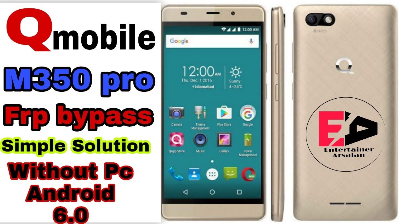 All Qmobile M350 Pro 2018 Frp Bypass Google Account Android 6 Without PC Simple Method Pattren Unlok