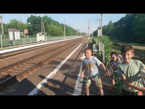 Дети Впервые Увидели Сапсан На Скорости 200 KmH The Children Saw The Train For The First