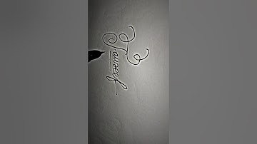 TAUSEEF name signature style||fountain#shorts#signature#calligraphy#viralshorts#video#subscribe pls