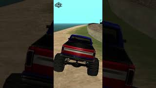 CJ’s New Monster Truck is UNSTOPPABLE! 🥶🔥 #gta #gtasanandreas #gaming #grandtheftauto #retrogaming