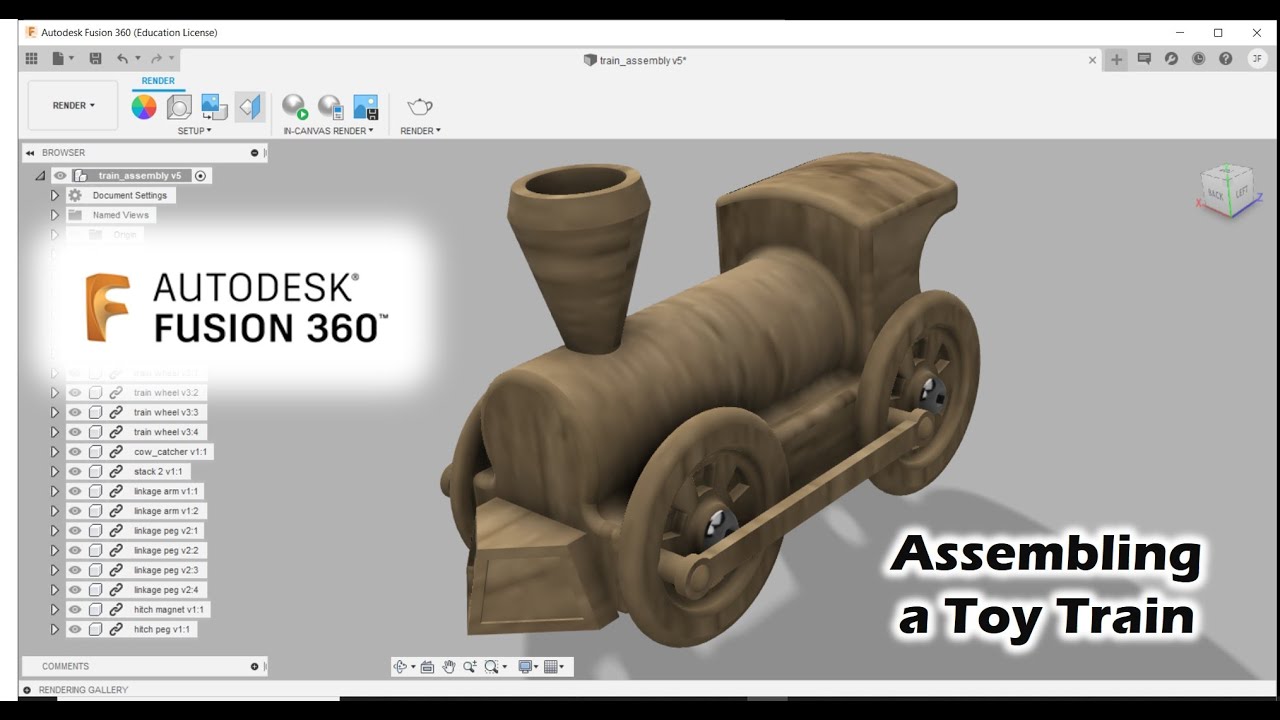 Assembling a Toy Train with Fusion 360 YouTube