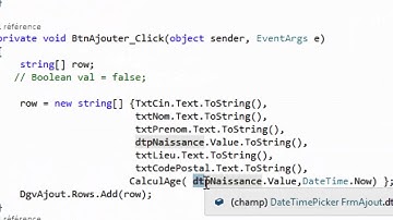 c sharp  TP Manipuler DataGridView