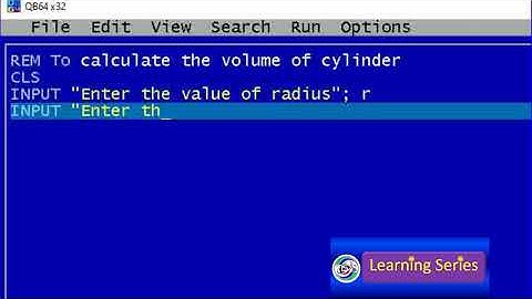 QBASIC program to calculate the volume of cylinder #qbasic #programming  Learning Series