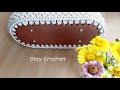 كروشيه طريق الشغل علي قاعدة جلد وتدعميها بالبوري 2 _Ozzy  Crochet