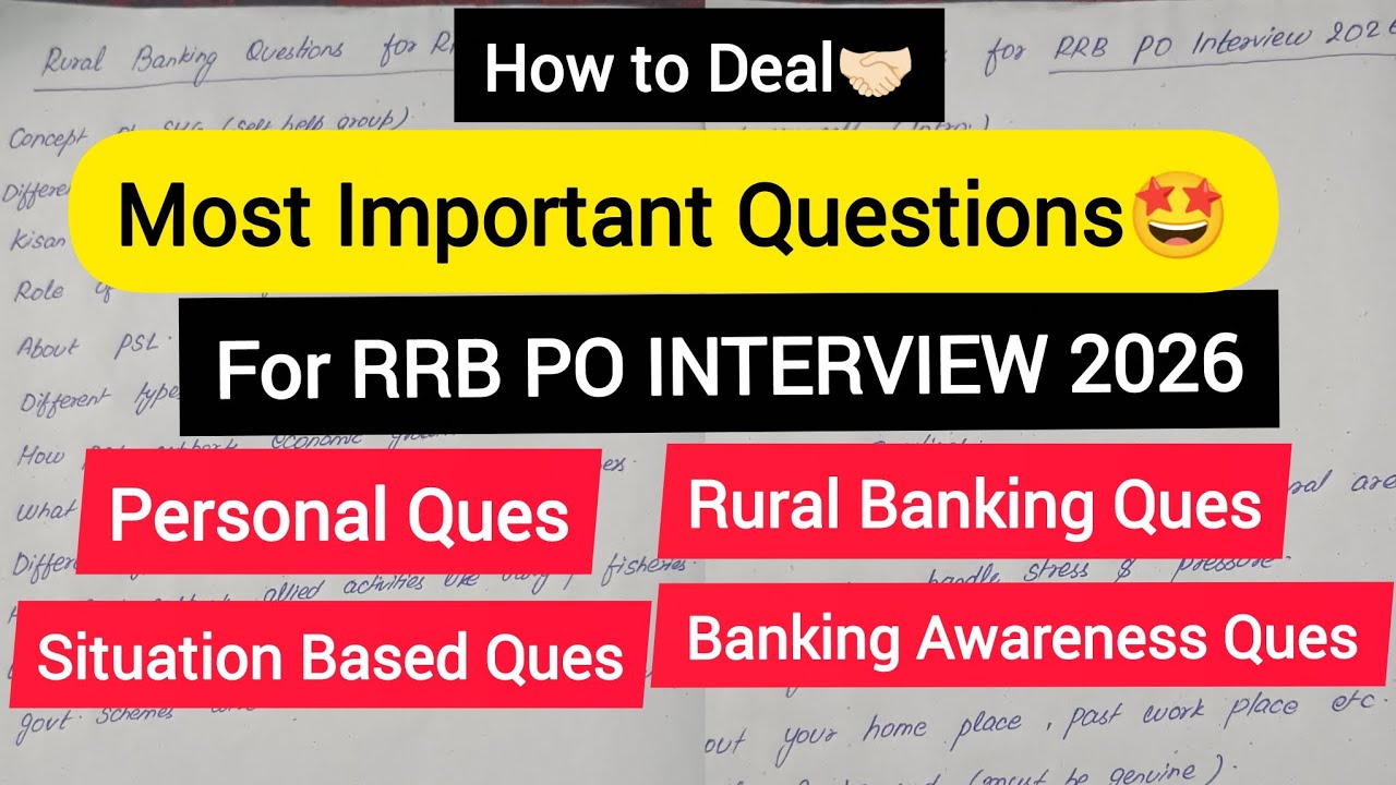 RRB PO INTERVIEW 2025 MOST IMPORTANT QUESTIONS 👍🏻 GET READY 😍 #banking ...