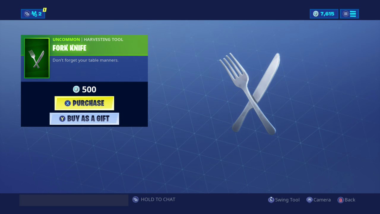 New Fork Knife harvesting Tool in Fortnite