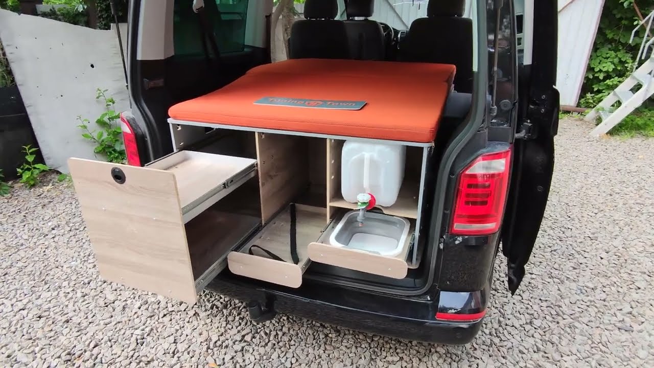 Кемпер-бокс (органайзер в багажник) для Микроавтобуса - YouTube