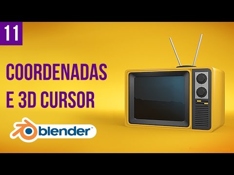 11 - Tutorial Blender Iniciante em Português -  Coordenadas e 3D cursor