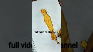 fashion illustration | learn how to draw satin fabric #fashion illustration #sketching #art