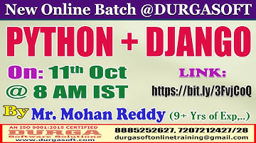 PYTHON + DJANGO Online Training @ DURGASOFT