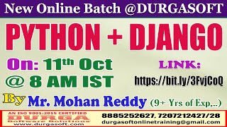 PYTHON + DJANGO Online Training @ DURGASOFT