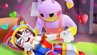 POMNI & JAX LOVE STORY💗JAX kissed POMNI's Arm ?! | THE AMAZING DIGITAL CIRCUS ROBLOX ANIMATION