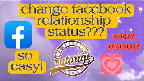 How to change your relationship status on facebook account/Quick tutorial - So easy
