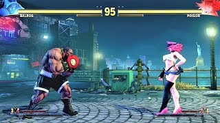 Shirtless Balrog vs Final Fight Poison (Hardest AI) - STREET FIGHTER V