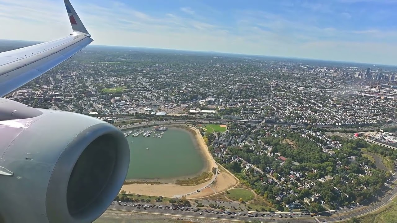 American Airlines Boeing 737-800 Landing PHL-BOS 10-2-2025