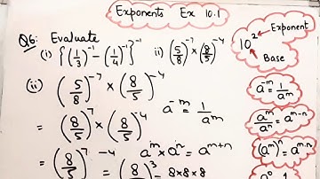 Class 8I Question 6 I Exercise 10.1 I Exponents and Powers IChapter 10I Maths INCERTI New Syllabus I