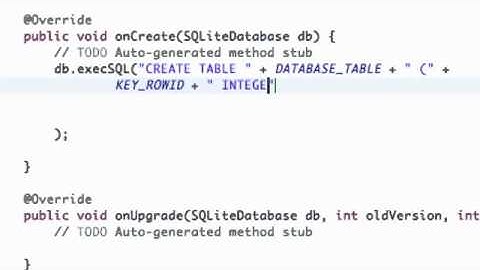 Android Application Development Tutorial   114   Creating SQLite Database