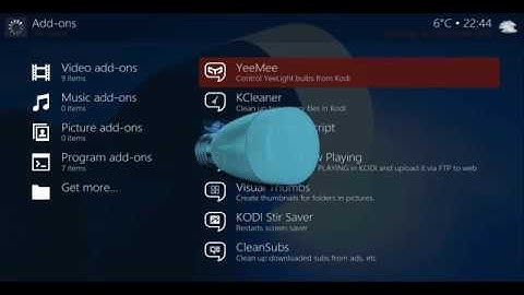 YeeMee Kodi addon - discover Yeelights function demo