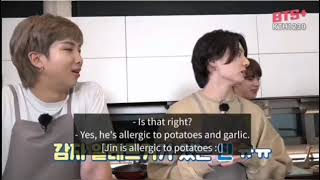 JK know Jin's allergies well ❤️❤️ #jinkook and how rm confirmed it to JK  too