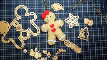 Spellbinders "Felt Stitch & Create" Collection: Gingerbread Boy & Girl Die Set Tutorial! So Cute!
