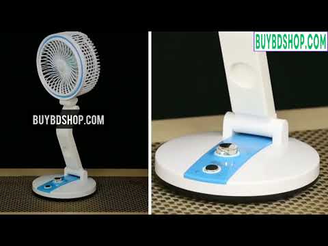 Folding Table Fan With LED Light
