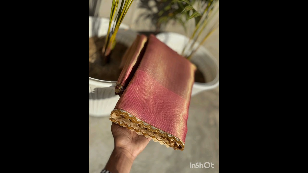 Banarasi Tissu  zari lace border saree  *Price-₹1200+$*