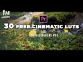 30 free cinematic luts  color grading  how to apply luts in adobe premiere pro